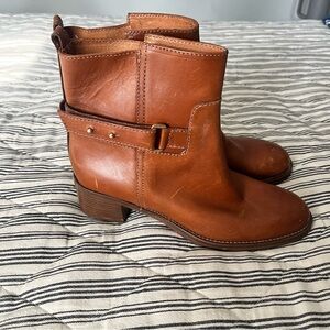 J.Crew Parker Brown Leather Ankle Boots